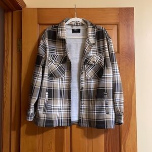 Streetwear Society Oversized Plaid Boyfriend Shirt/Jacket Size Large
